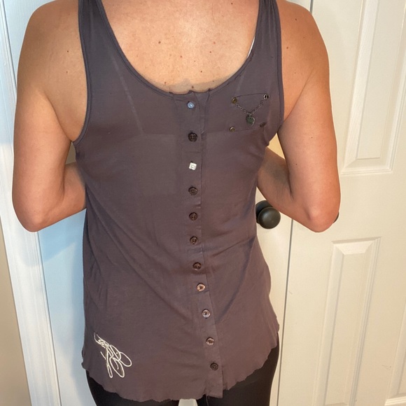 Elvis & Jesus tank top with sequin mermaid motif - Picture 2 of 2